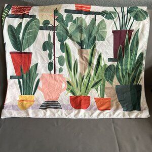 Potted Plant Printed Decorative Fabric Wall Hanging Or Tapestry